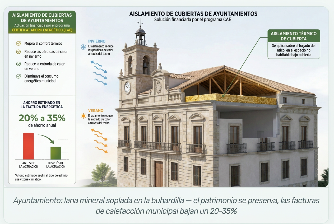 Aislamiento cubierta ayuntamiento