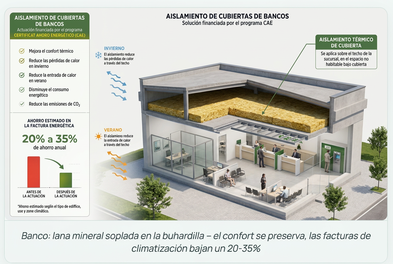 Aislamiento cubierta banco