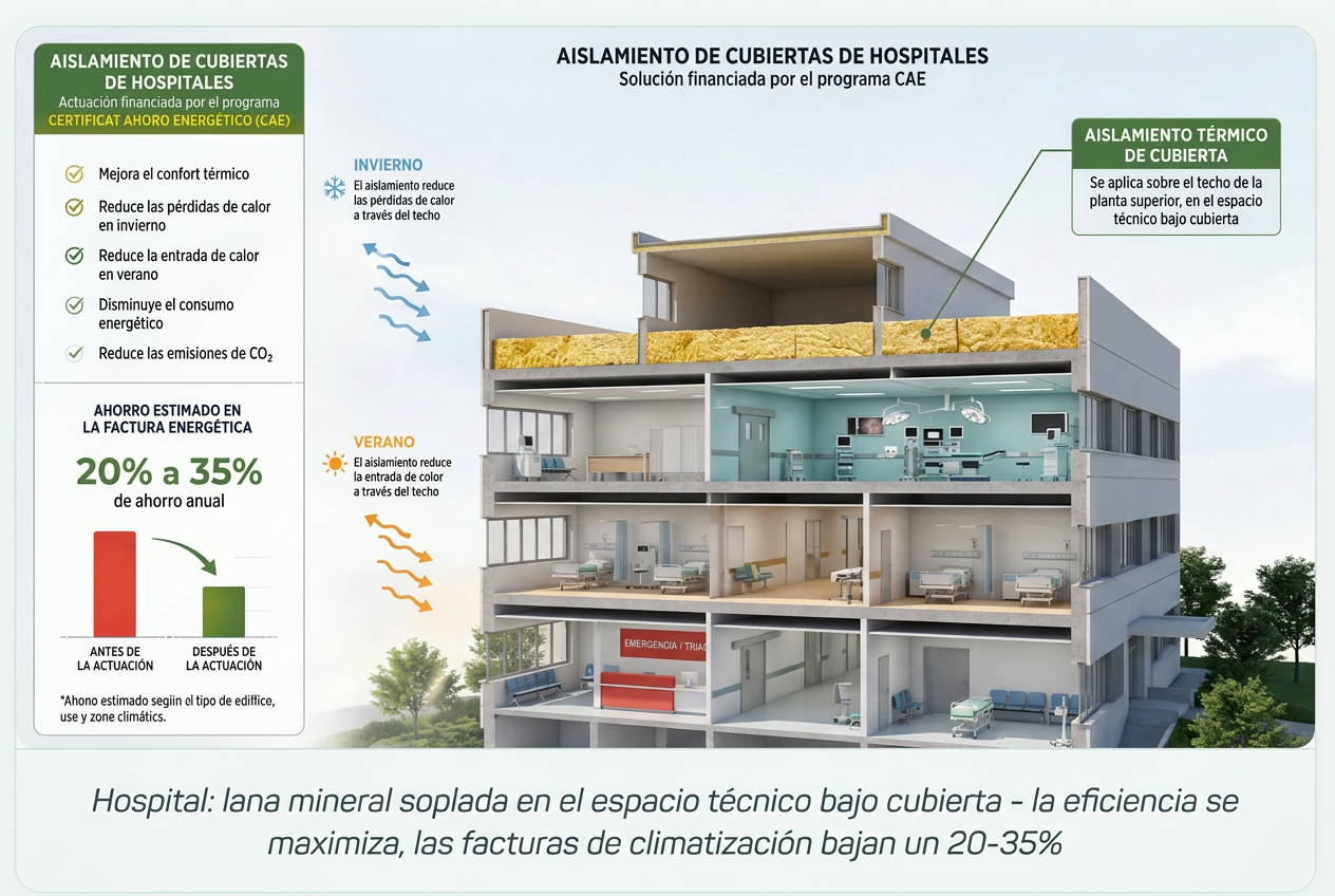 Aislamiento cubierta hospital