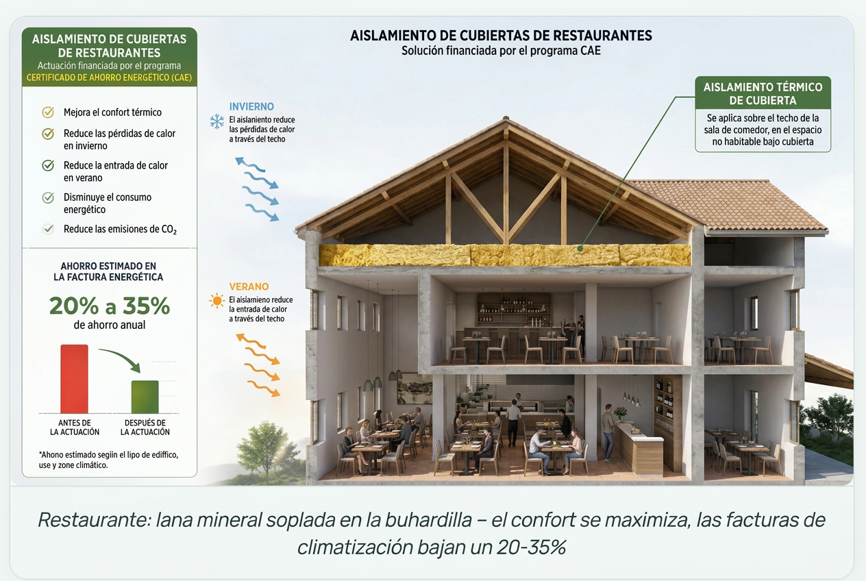 Aislamiento cubierta restaurante